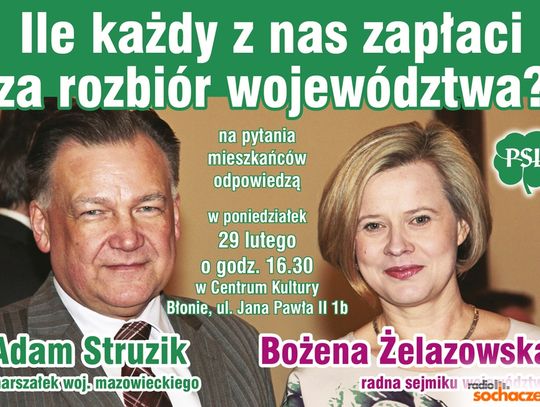 Adam Struzik i Bożena Żelazowska w Błoniu - AKTUALIZACJA