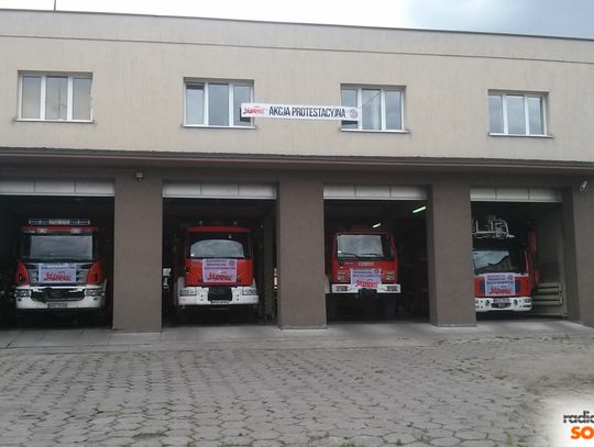 Akcja protestacyjna strażackiej Solidarności