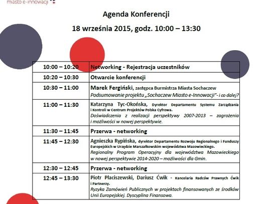 Cyfryzacja i nowa perspektywa unijna na konferencji