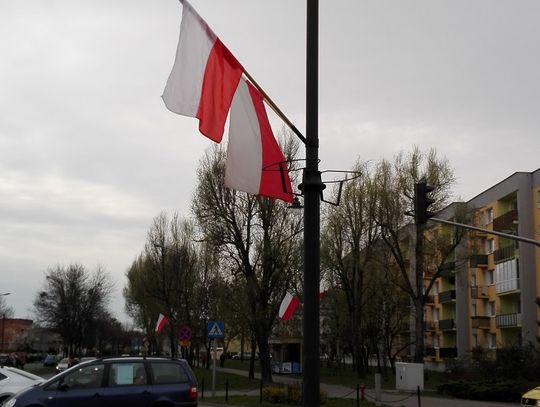 Flagi na ulicach Sochaczewa