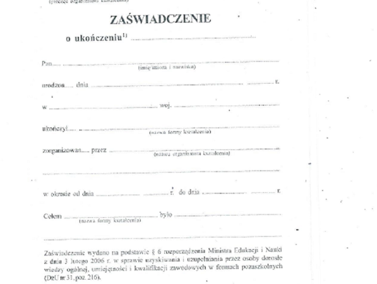 Kupowali fałszywe zaświadczenia