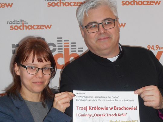 Marta Przygoda-Stelmach i ksiądz Paweł Olszewski 22.12.2016