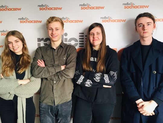 Mural z Chopinem w strefie wypoczynku w sochaczewskim LO