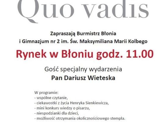 Narodowe czytanie w Błoniu!