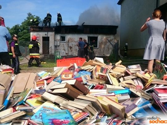 Pożar biblioteki pod Płockiem