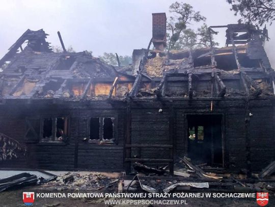 Pożar budynku mieszkalnego w Oborach