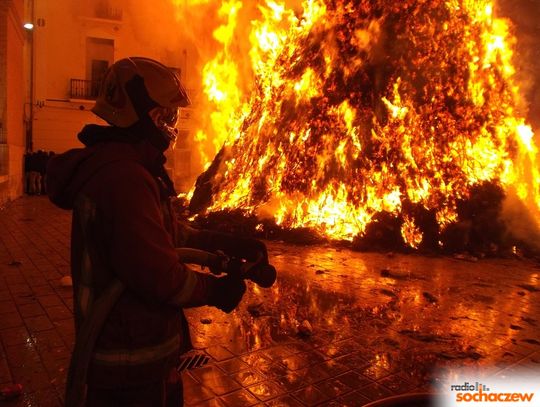 Pożar przy ulicy Bolechowskich w Sochaczewie