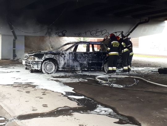 Pożar samochodu na ulicy Licealnej