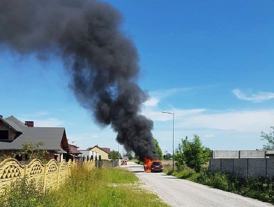 Pożar samochodu w Sochaczewie!