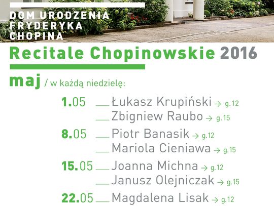 Recitale Chopinowskie w Żelazowej Woli 