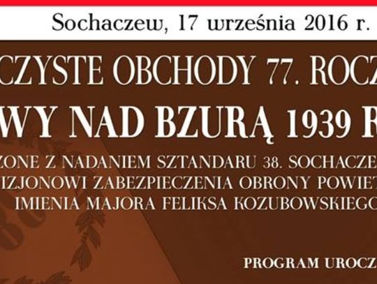 Sochaczew: przygotowania do obchodów 77 rocznicy bitwy nad Bzurą