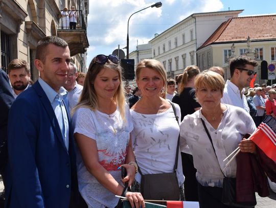 Sochaczewianie przywitali Donalda Trumpa w stolicy 