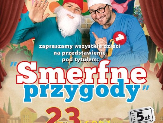 Teresiński Ośrodek Kultury zaprasza na spektakl Teatru Blaszany Bębenek p.t. "Smerfne przygody"