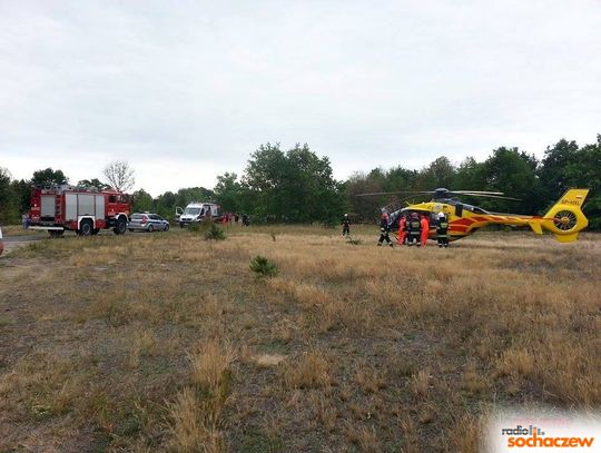 Wypadek motocyklisty w Młodzieszynie