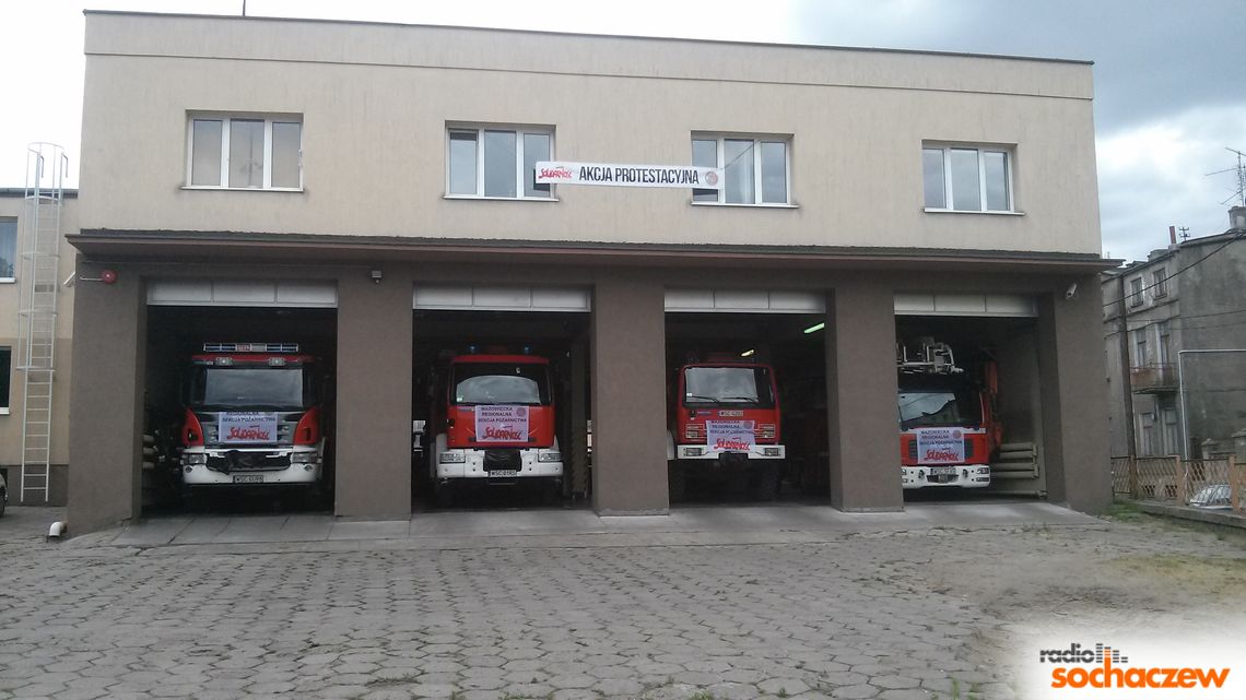 Akcja protestacyjna strażackiej Solidarności