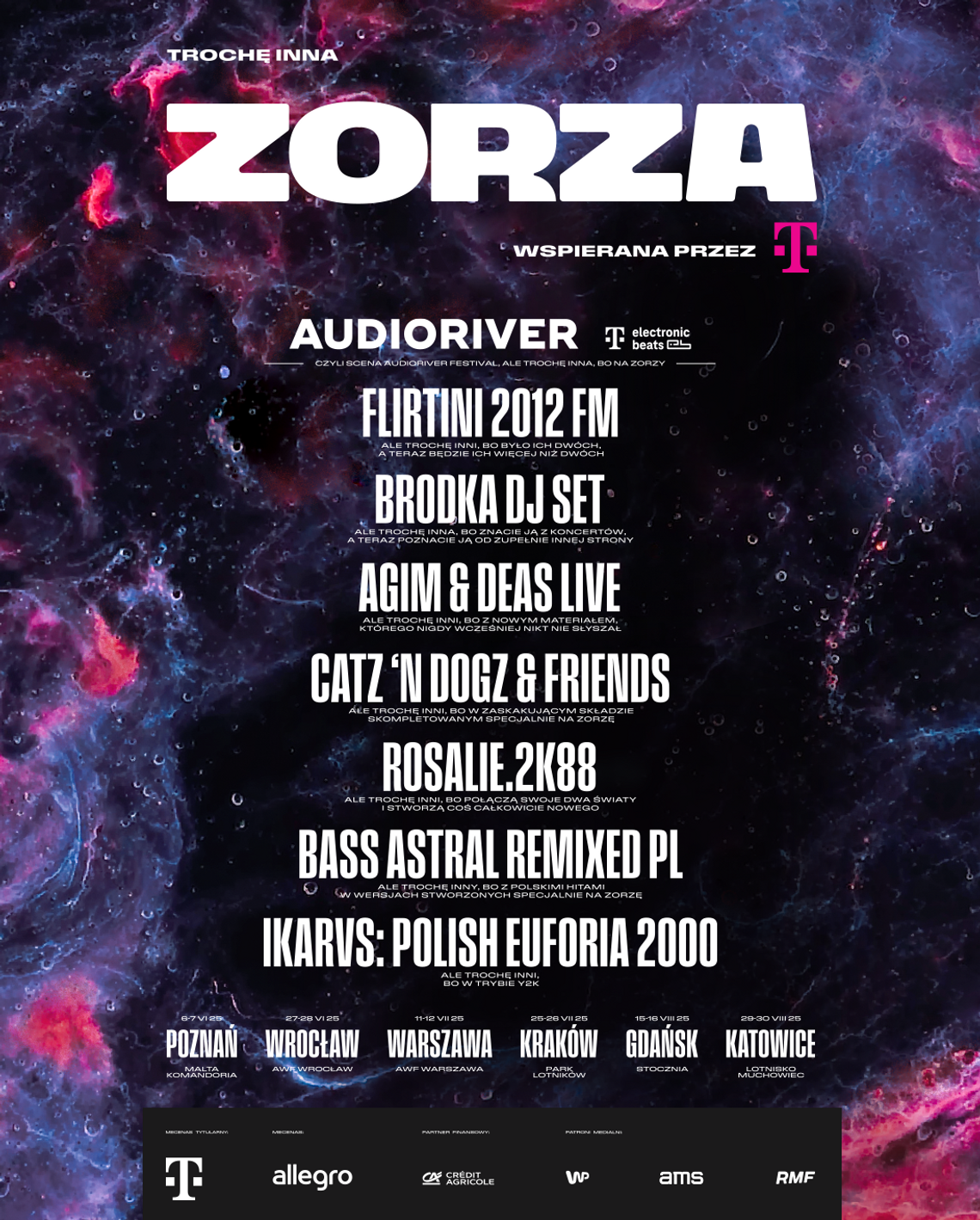 Audioriver gra z Dawidem Podsiadło; Scena Audioriver together with T-Mobile Electronic Beats na festiwalu ZORZA w całej Polsce!