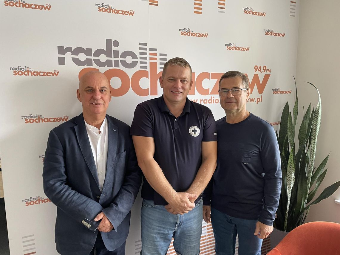 Dariusz Stefaniak, Bogumił Gajda i Romuald Kajak z sochaczewskiego WOPR 26.09.2024