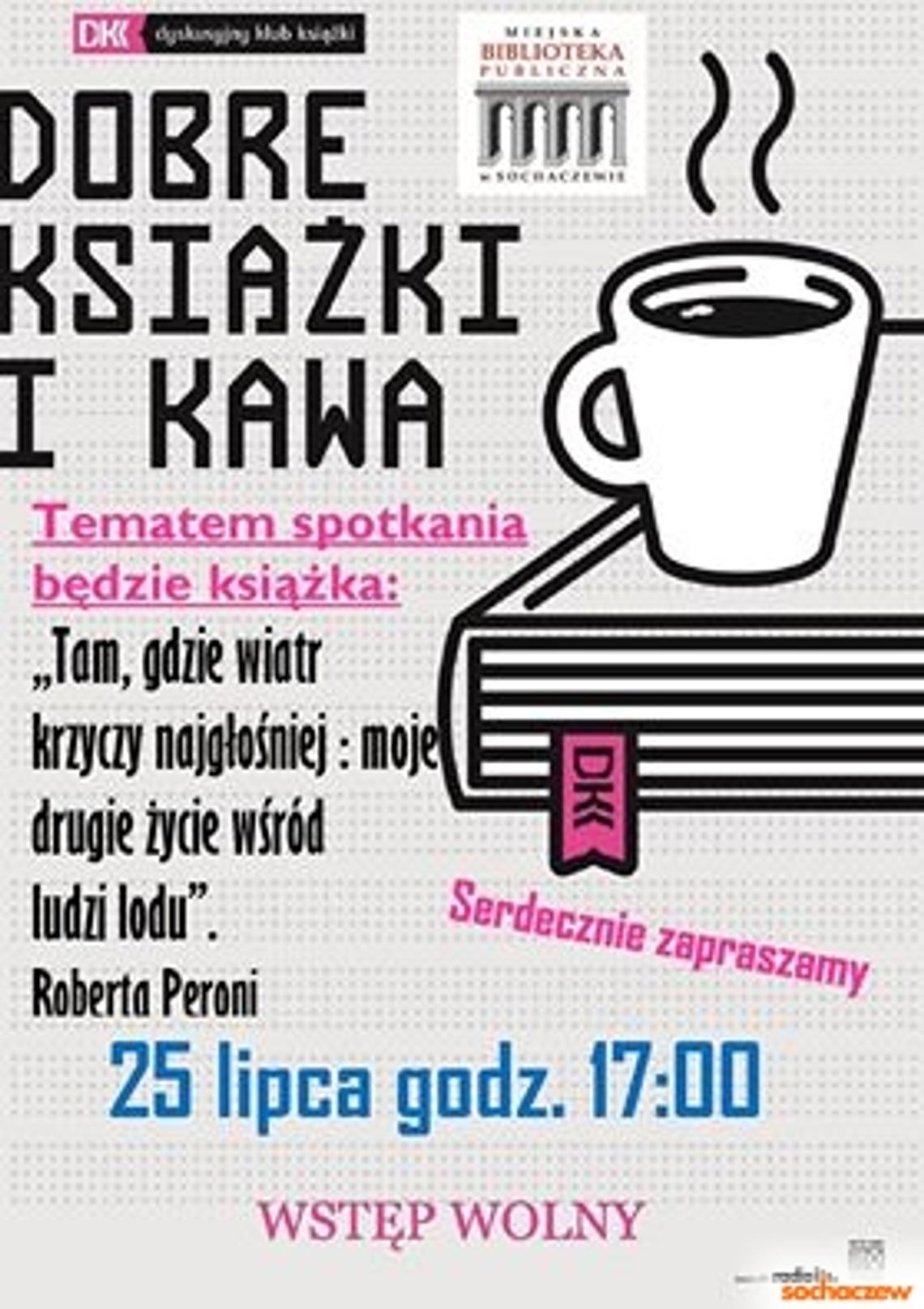 Dobre książki i kawa na spotkaniu w bibliotece