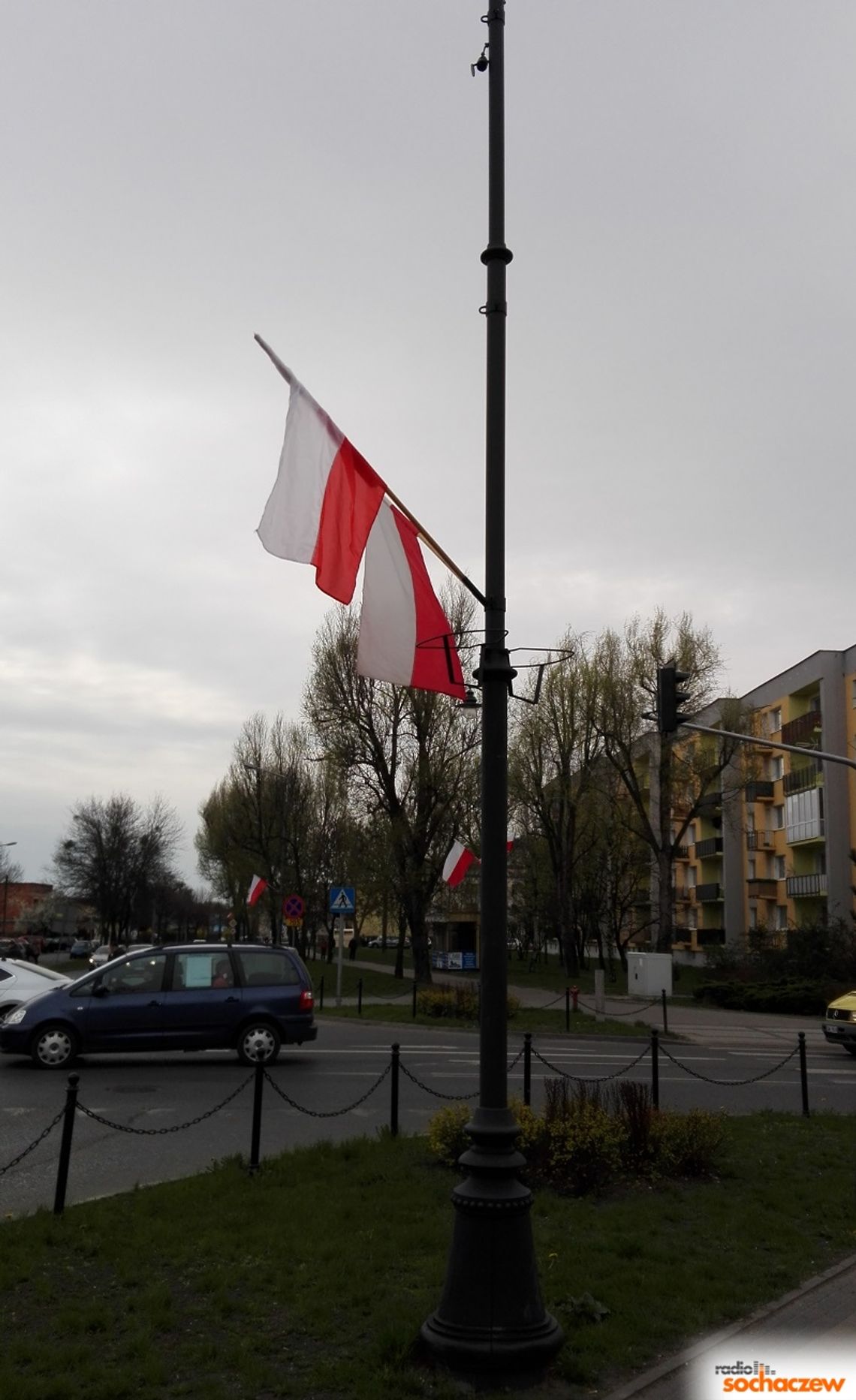 Flagi na ulicach Sochaczewa Flagi na ulicach Sochaczewa