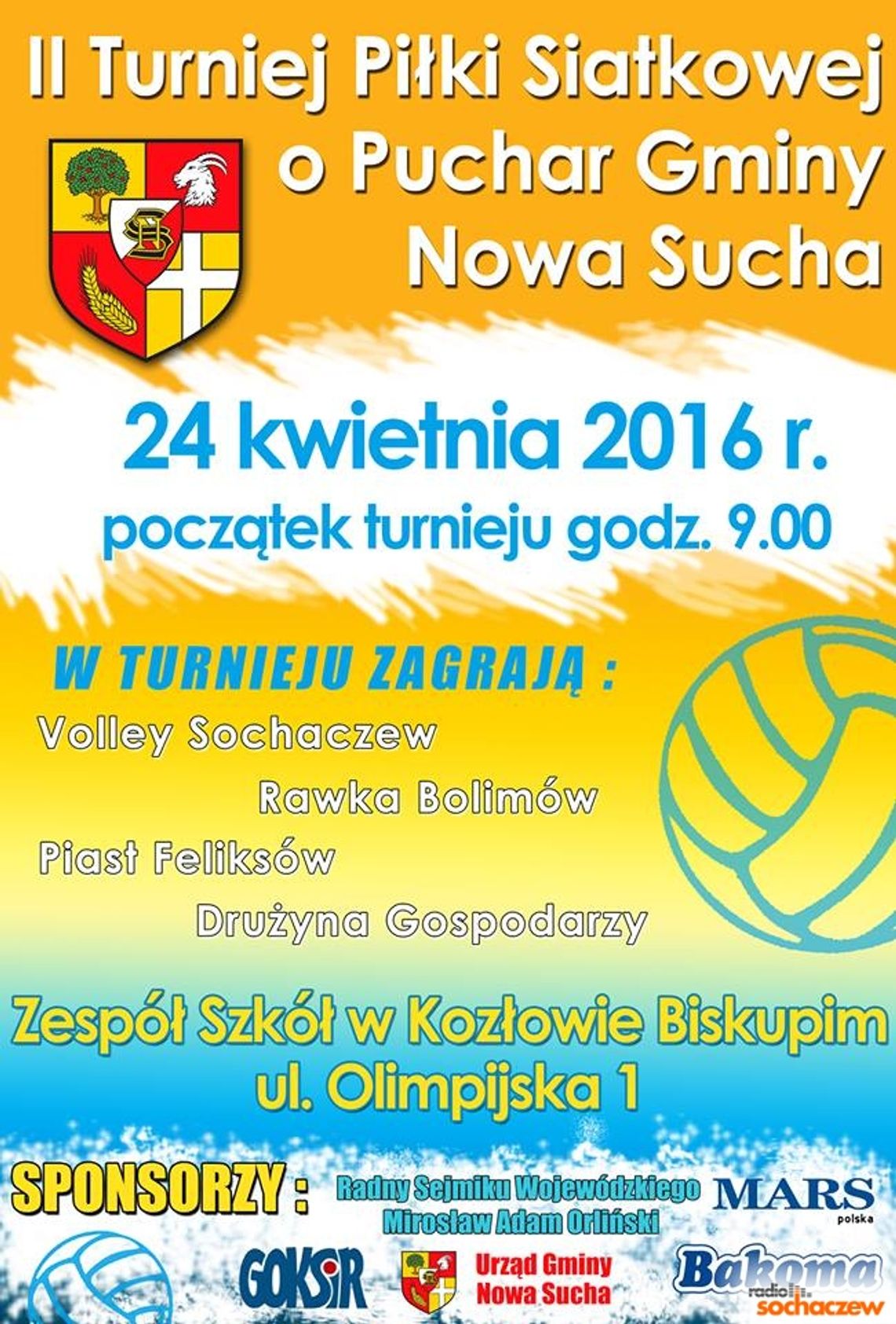 II Turniej Piłki Siatkowej o Puchar Gminy Nowa Sucha II Turniej Piłki Siatkowej o Puchar Gminy Nowa Sucha