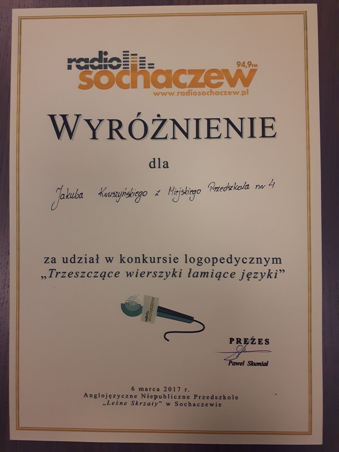 Konkurs logopedyczny w przedszkolu Leśne Skrzaty