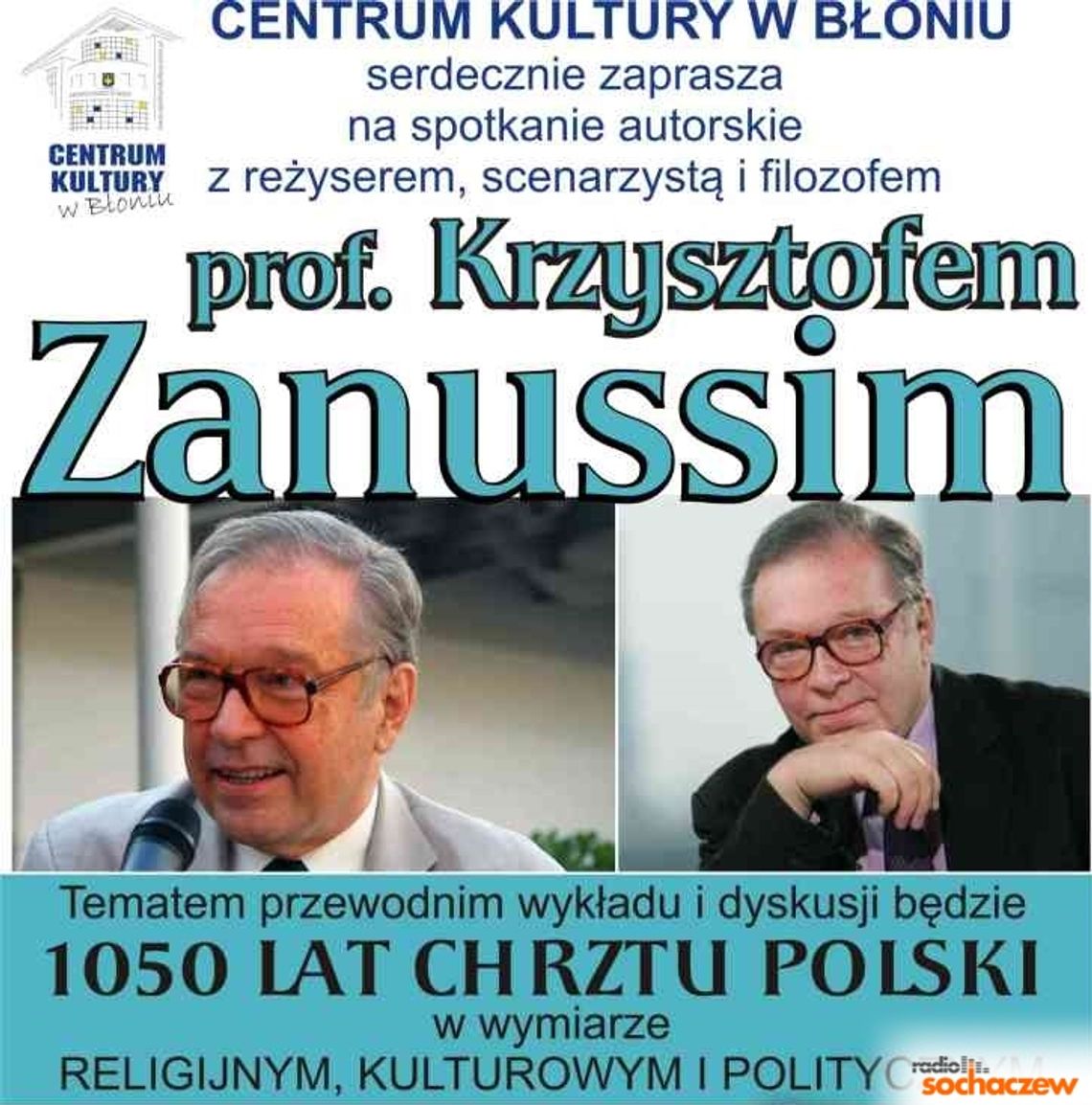 Krzysztof Zanussi w Błoniu Krzysztof Zanussi w Błoniu