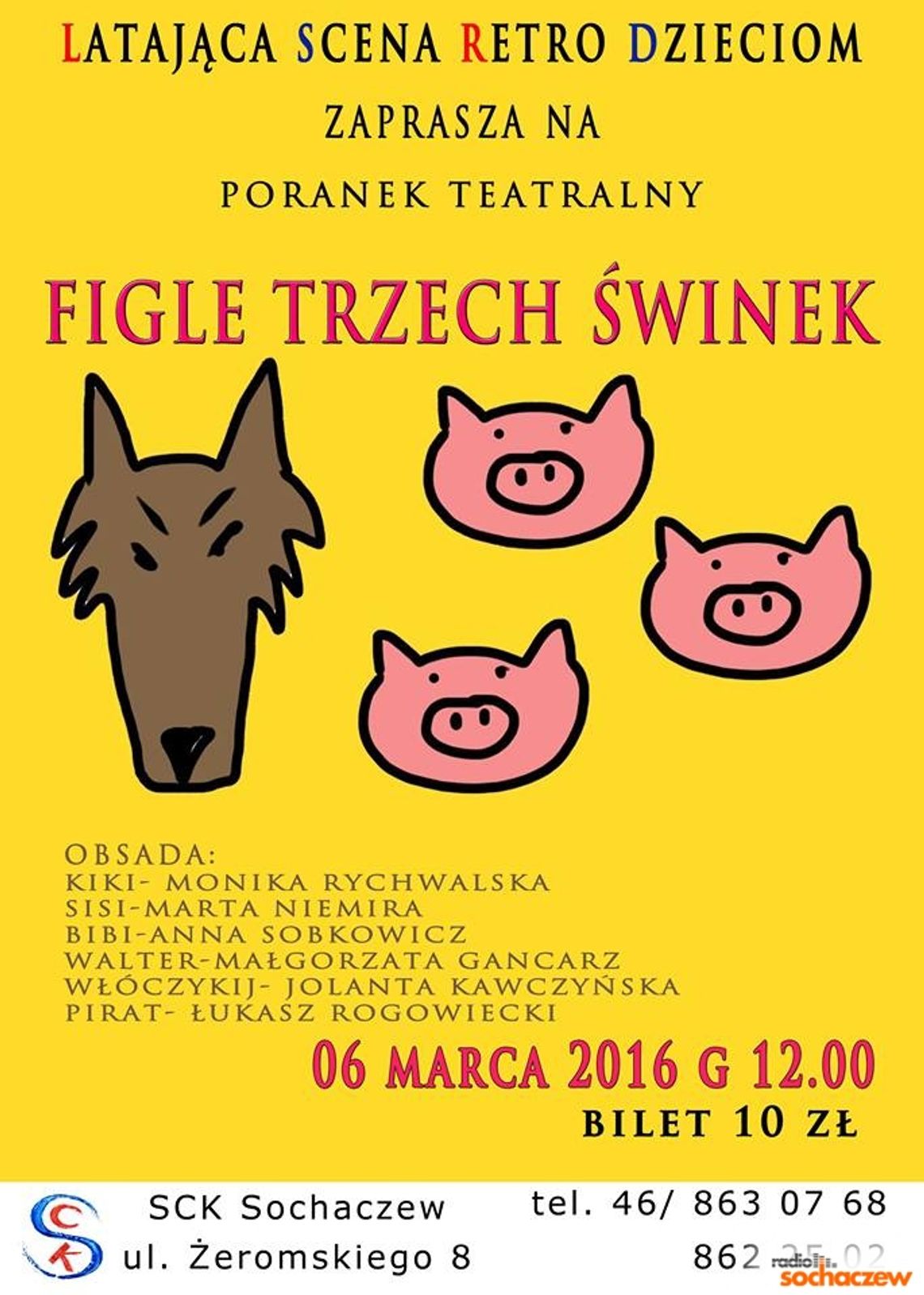 Latająca scena retro 6 marca dla dzieci Latająca scena retro 6 marca dla dzieci