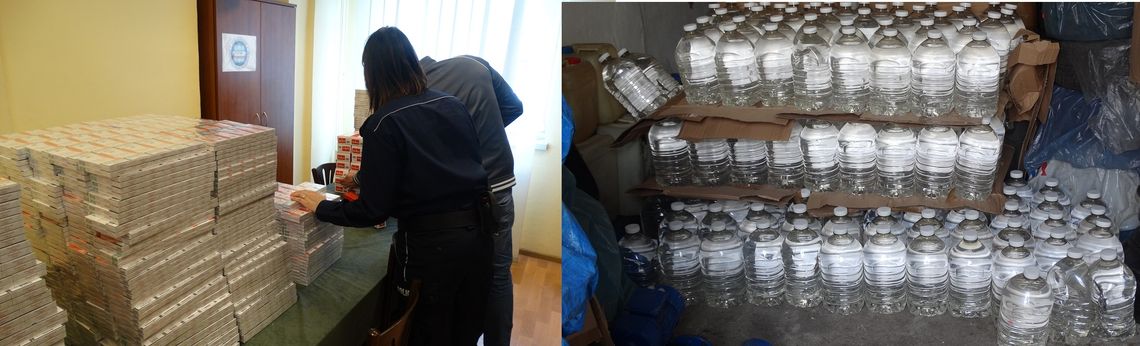 Nielegalne papierosy i spirytus