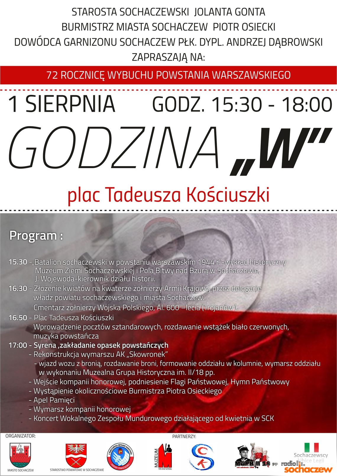 OBCHODY ROCZNICY POWSTANIA WARSZAWSKIEGO W SOCHACZEWIE