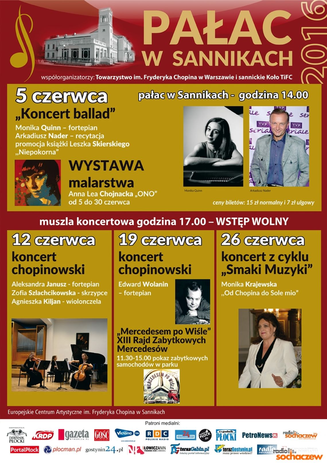 Pałac w Sannikach zaprasza na koncerty