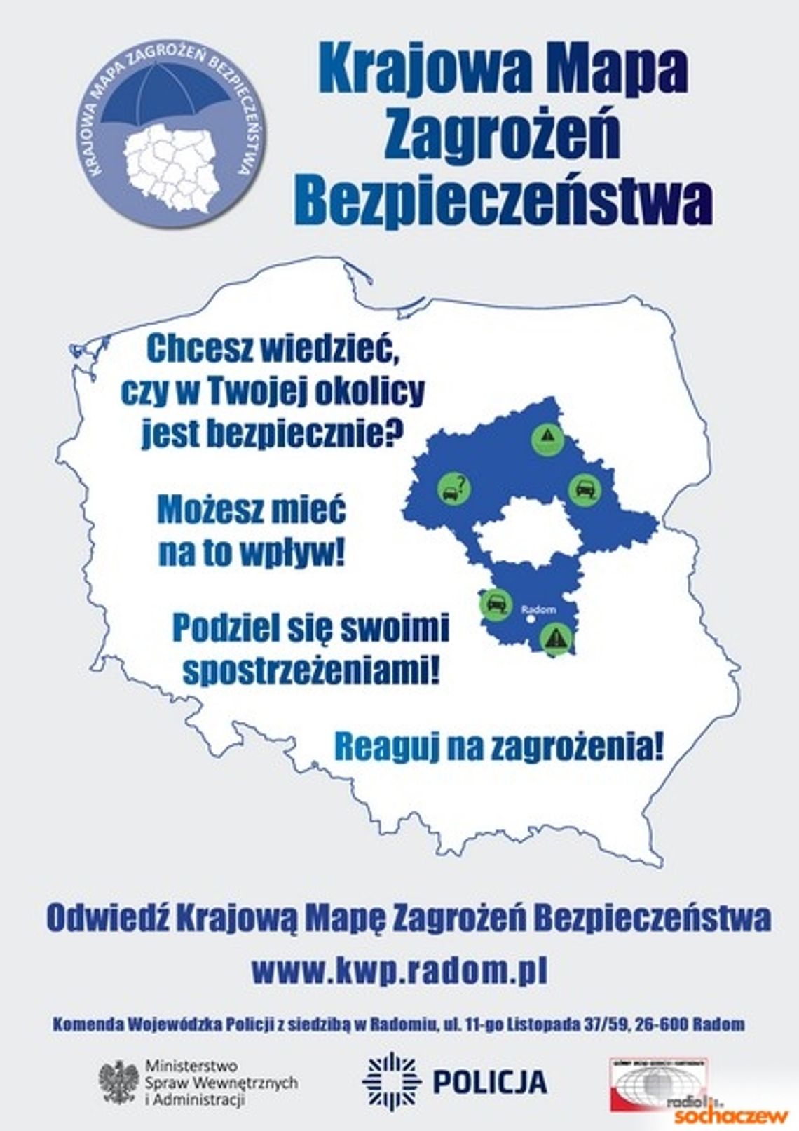 Policja: Krajowa Mapa Zagrożeń Bezpieczeństwa ruszyła na Mazowszu