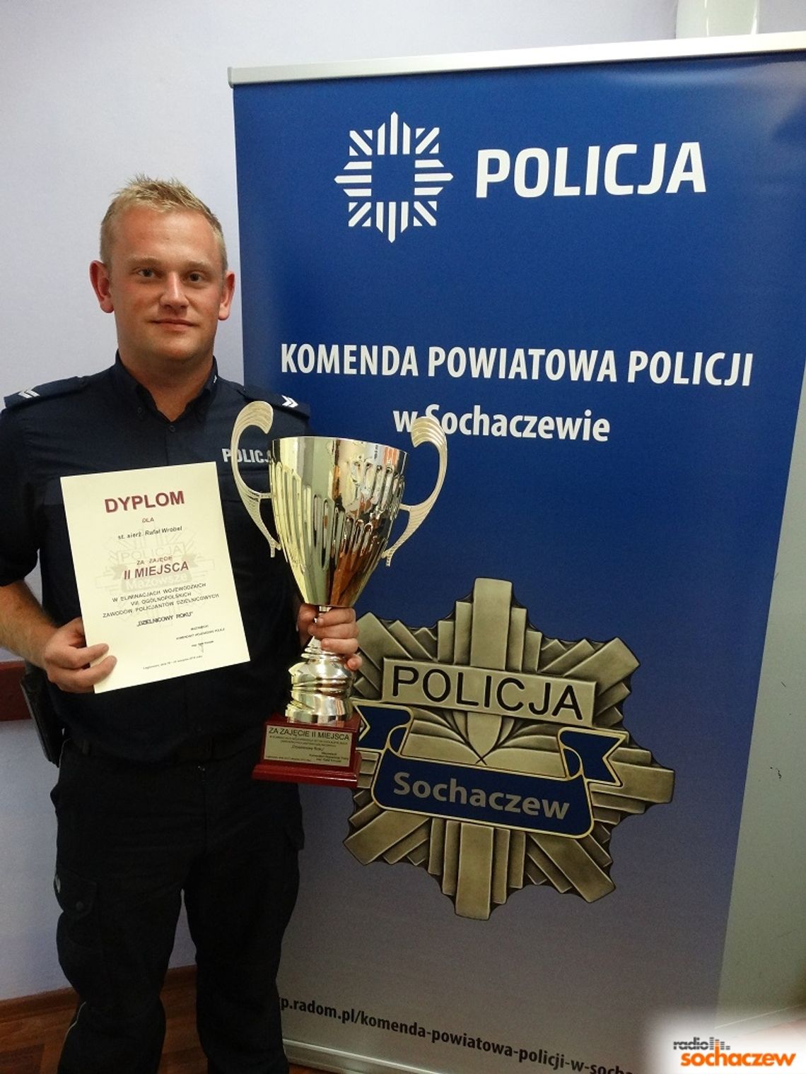 Policjant z Sochaczewa na II miejscu w konkursie na Dzielnicowego Roku