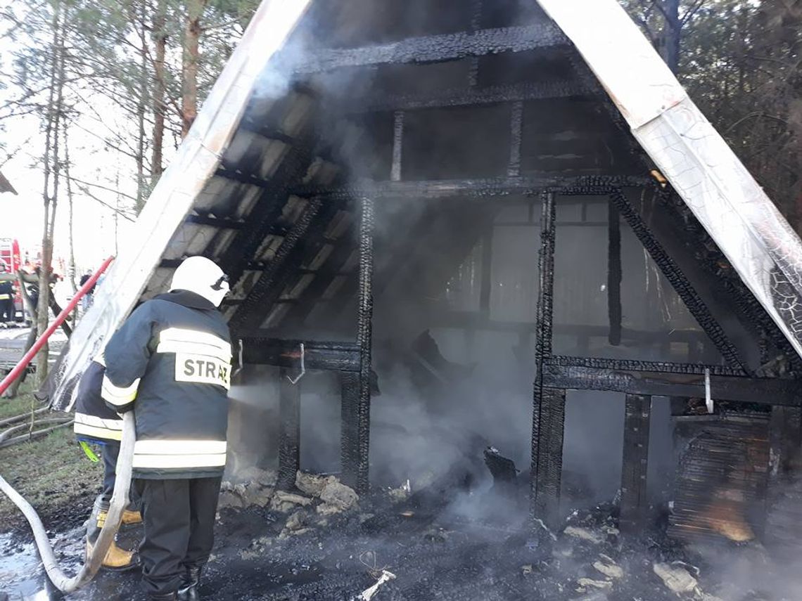 Pożar altanki w Plecewicach
