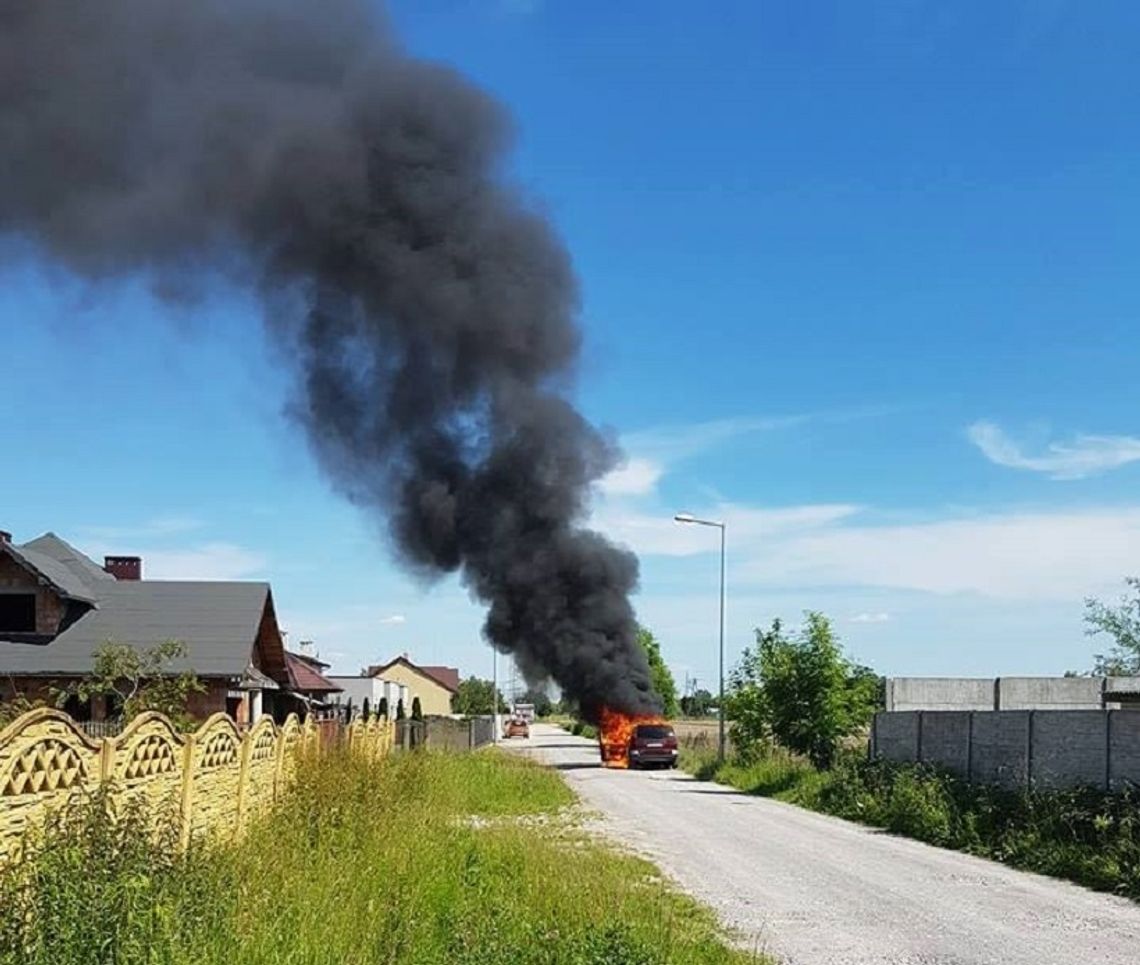 Pożar samochodu w Sochaczewie!