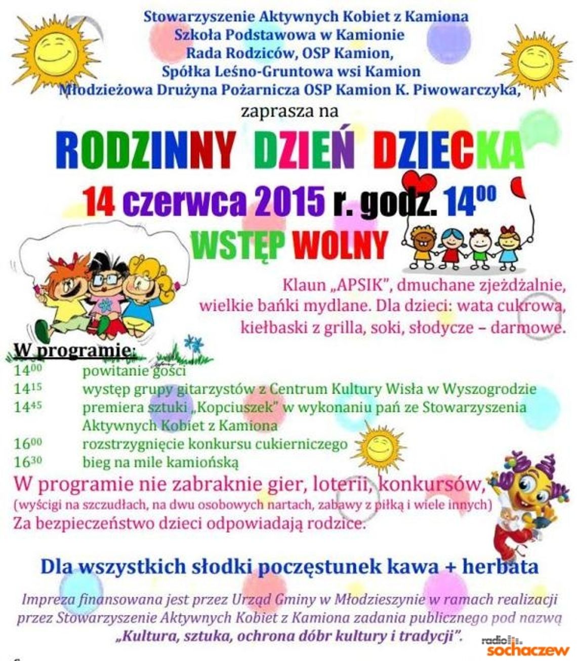 Rodzinny Dzień Dziecka w Kamionie - zaproszenie 