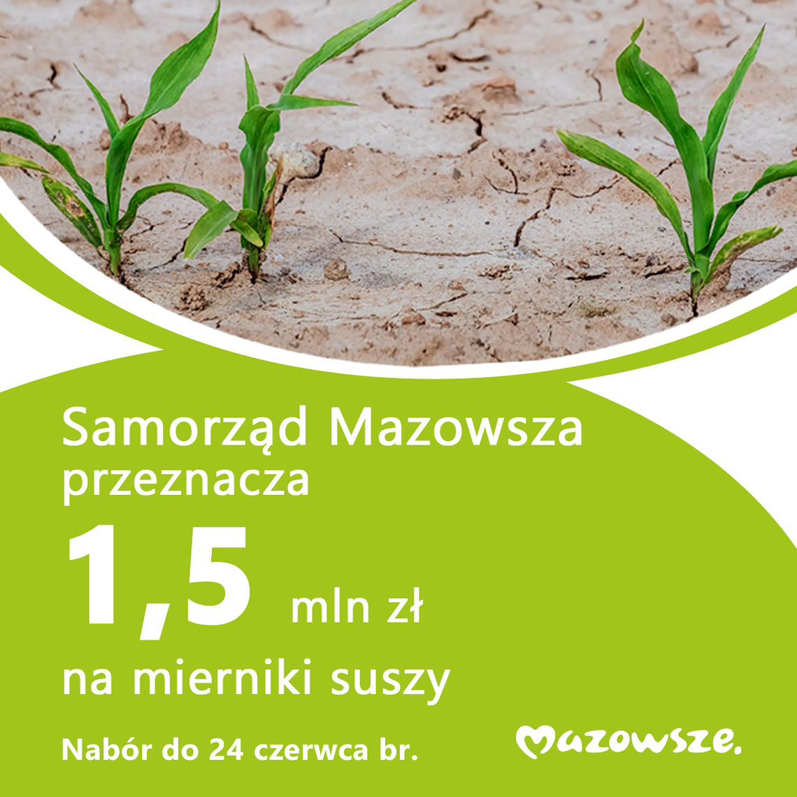 Rusza nabór wniosków na wsparcie systemu monitoringu suszy rolniczej - 7 dni na Mazowszu