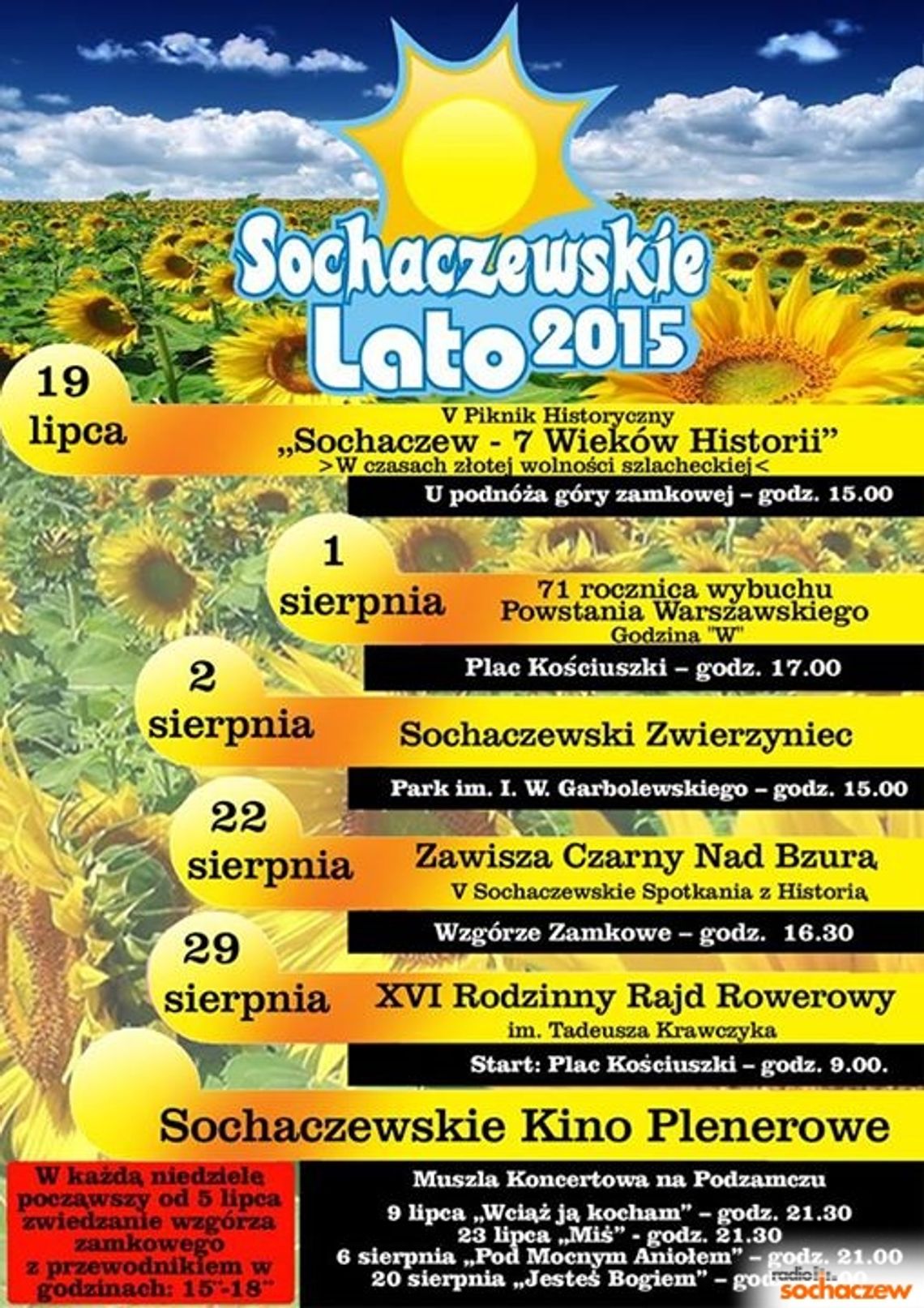 Sochaczewskie lato 2015 - rozkład jazdy