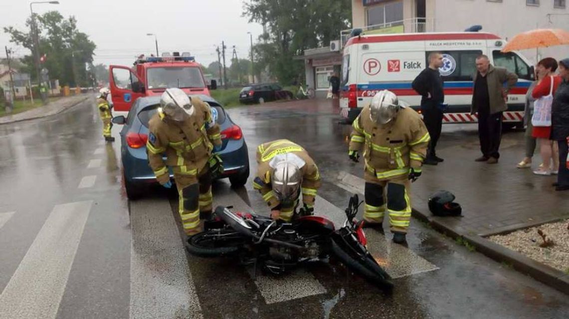 Wypadek w Teresinie z udziałem motocyklisty