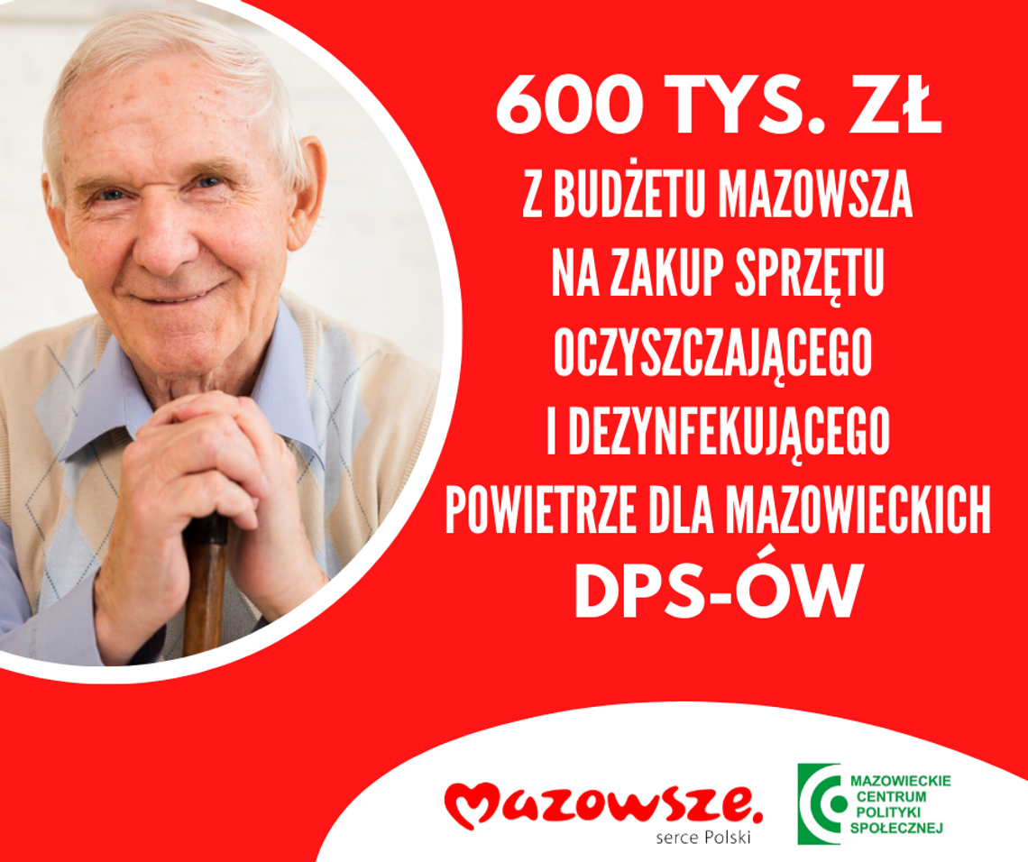 Zarząd województwa chce kupić sprzęt do dezynfekcji dla DPS-ów - 7 dni na Mazowszu