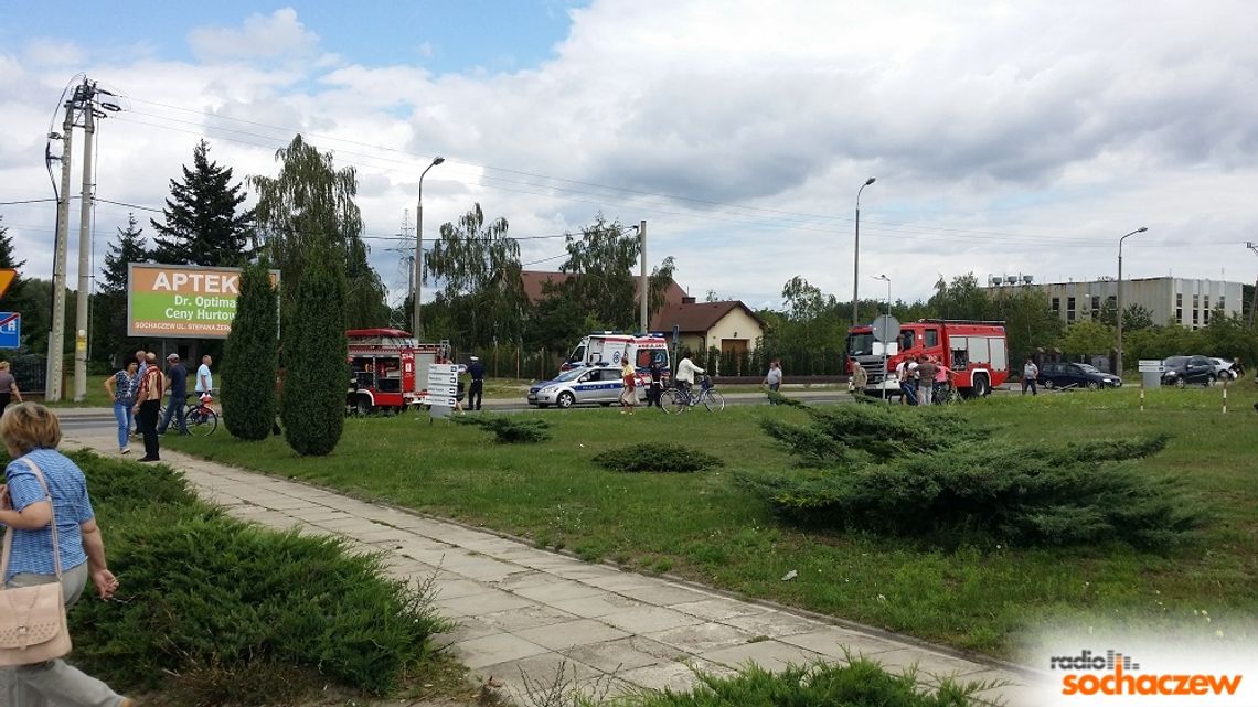 Zdarzenie drogowe w okolicach szpitala w Sochaczewie Zdarzenie drogowe w okolicach szpitala w Sochaczewie