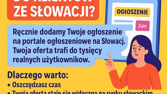 dodawanie ogłoszeń Słowacja - publikacja ogłoszeń Słowacja