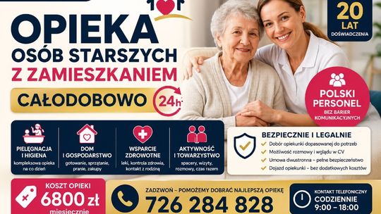 Opieka osób starszych z zamieszkaniem