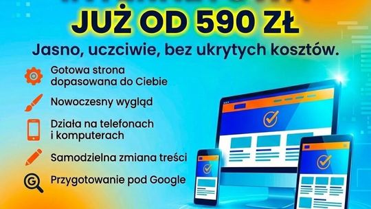 Strona internetowa już od 590 zł - BEZ PRZEPŁACANIA! + DODAWANIE OGŁOSZEŃ