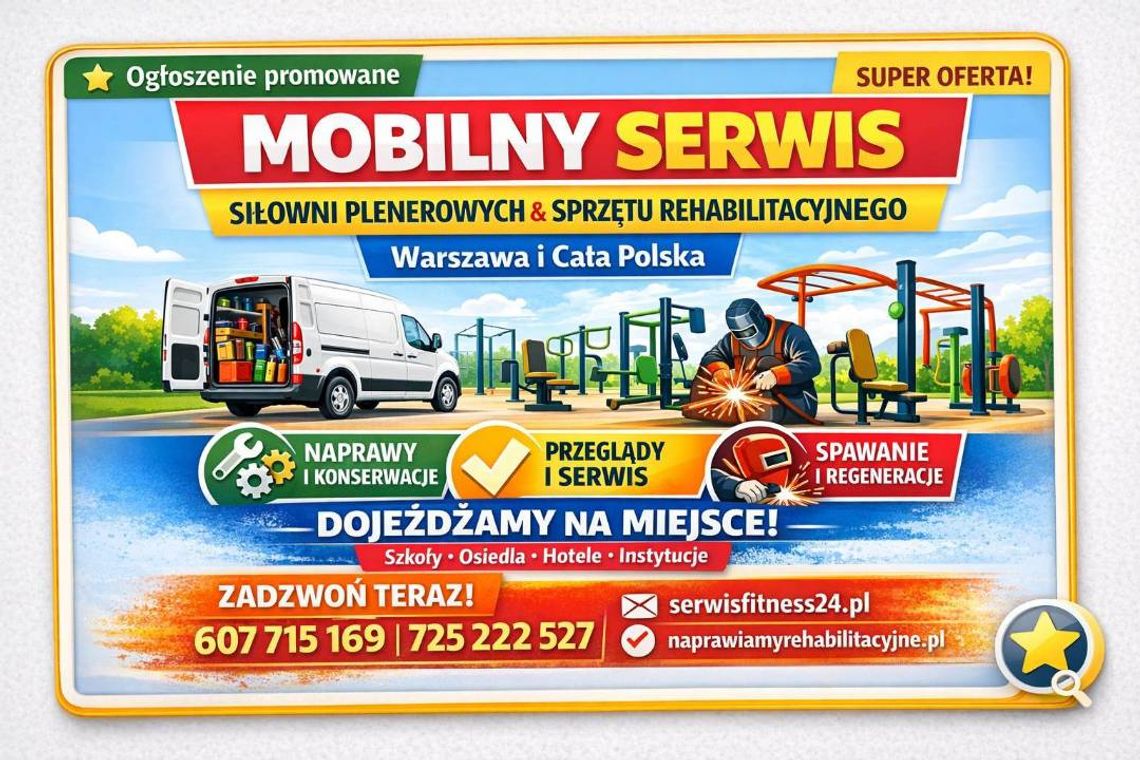 Mobilny Serwis Siłowni Plenerowych i Sprzętu Rehabilitacyjnego Mobilny Serwis Siłowni Plenerowych i Sprzętu Rehabilitacyjnego