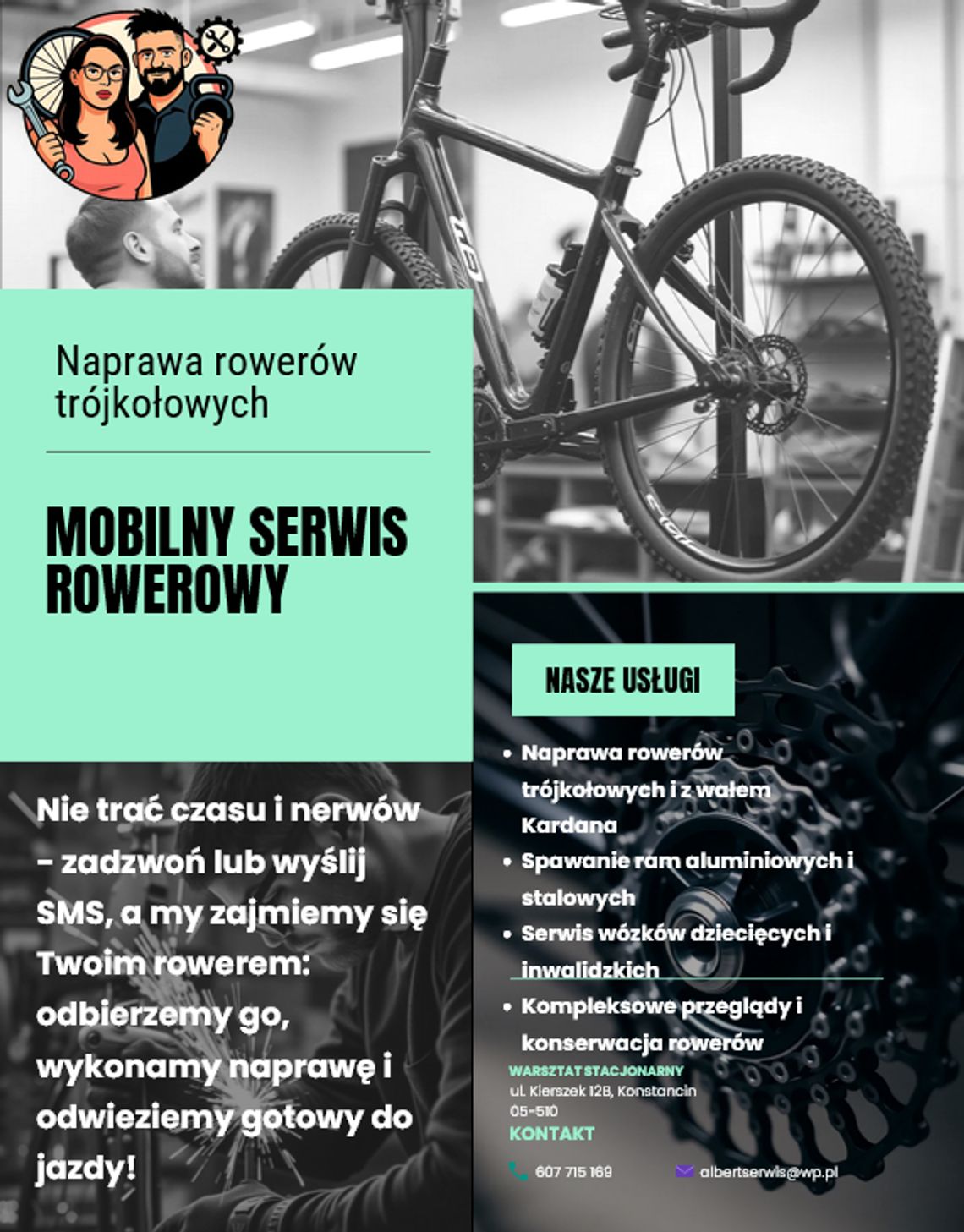 Naprawa rowerów trójkołowych, z wałem Kardana i spawaniu ram aluminiowych, stalowych Naprawa rowerów trójkołowych, z wałem Kardana i spawaniu ram aluminiowych, stalowych