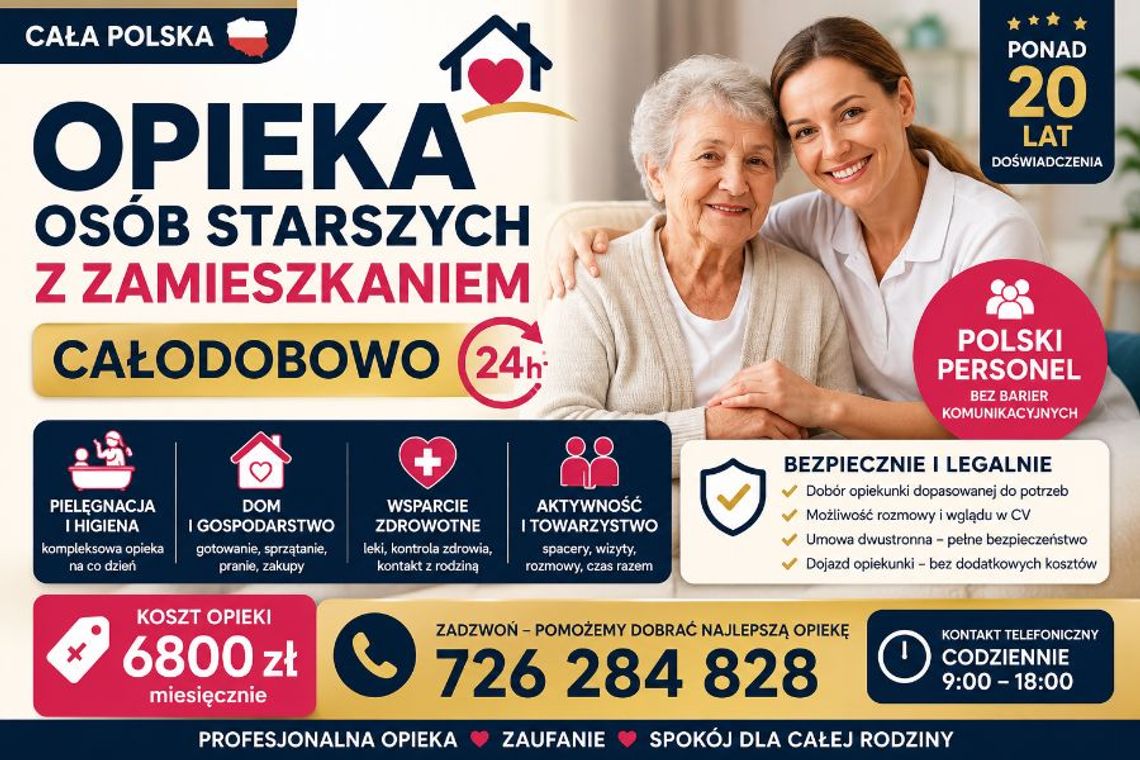 Opieka osób starszych z zamieszkaniem Opieka osób starszych z zamieszkaniem