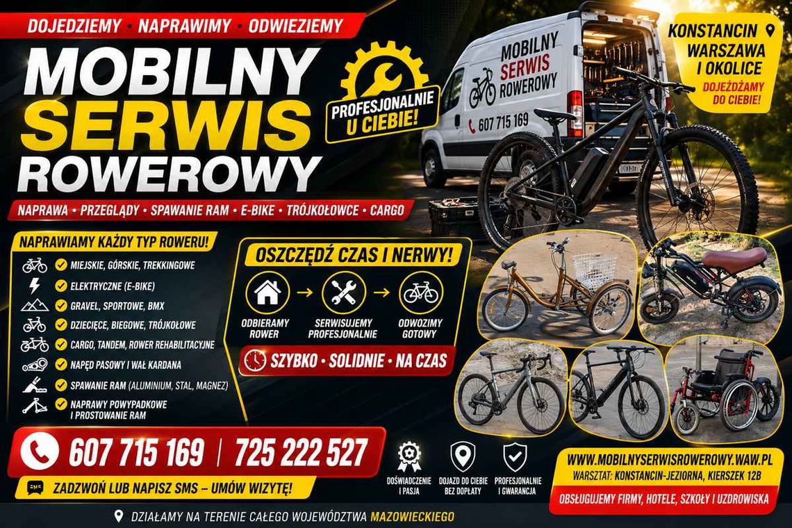 Serwis Mobilny Rowery Trójkołowe Cargo MTB Gravel Naprawa, Spawanie,Mazowieckie Serwis Mobilny Rowery Trójkołowe Cargo MTB Gravel Naprawa, Spawanie,Mazowieckie