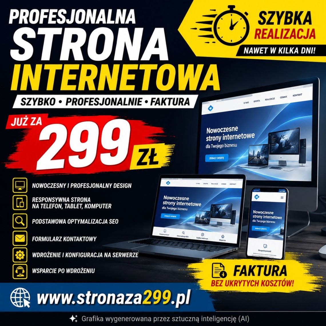 Strona internetowa ZA 299 Zł – SZYBKA REALIZACJA | stronaza299.pl Strona internetowa ZA 299 Zł – SZYBKA REALIZACJA | stronaza299.pl