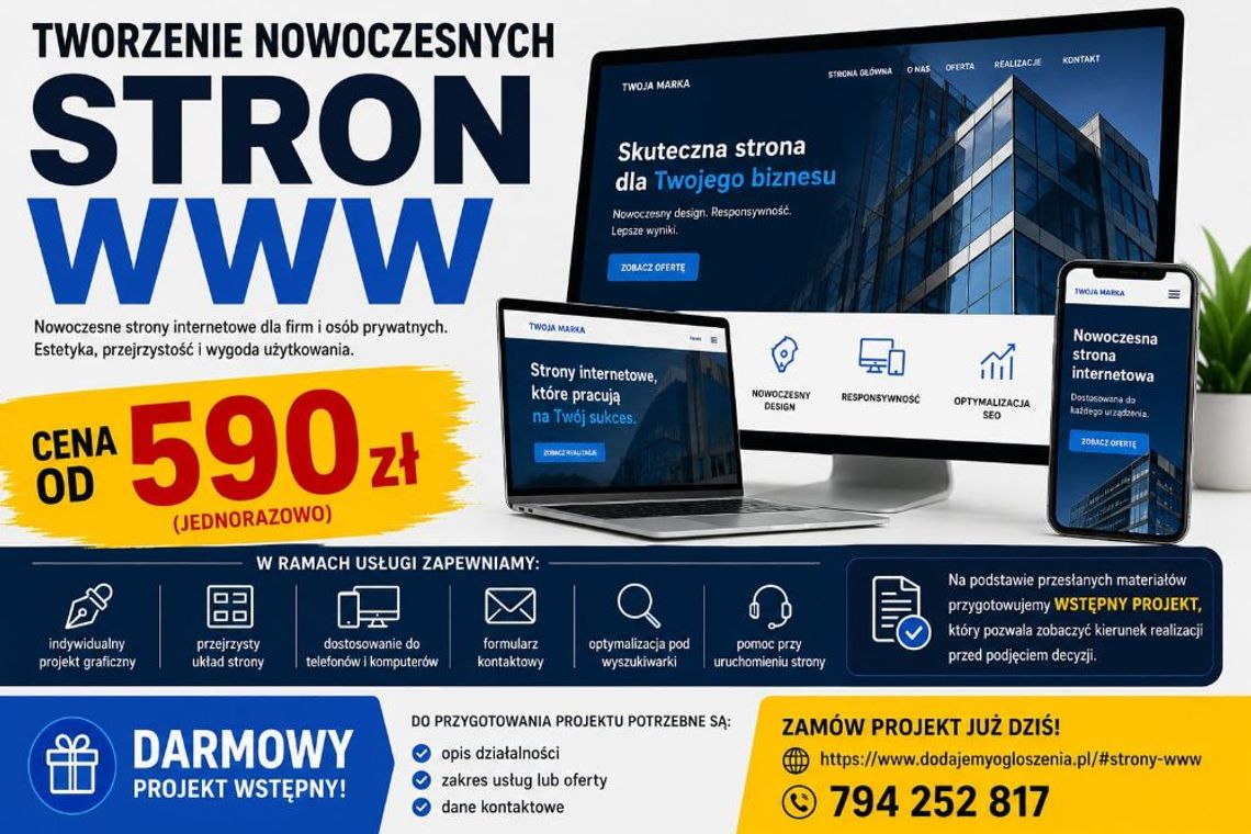 STRONA WWW DLA FIRMY - OD PODSTAW
