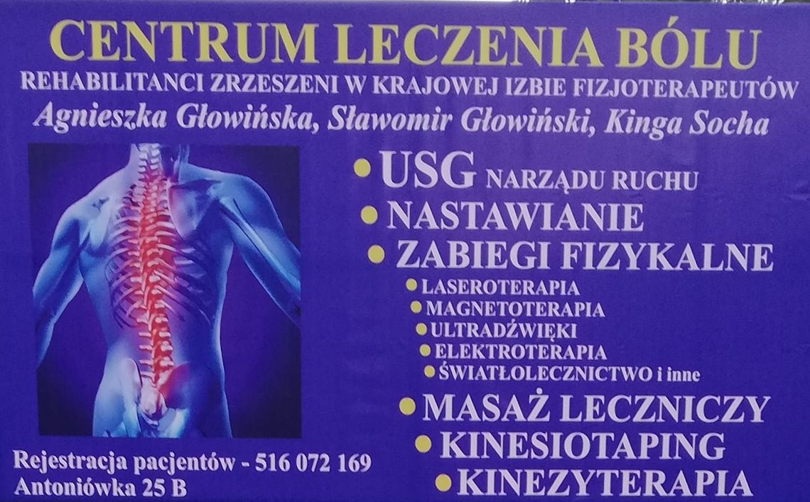 Centrum Leczenia Bólu A.S.Głowińscy Sp. z o.o. Centrum Leczenia Bólu A.S.Głowińscy Sp. z o.o.